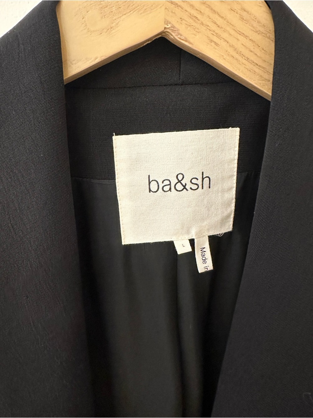 ba&sh Black Shawl-Collar Blazer Large - Picture 2 of 6